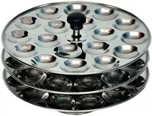MISSIPPI Stainless Steel Mini Idly Stand 3 plate 54 idly/Mini Idli maker/Mini Idli plates Induction & Standard Idli Maker