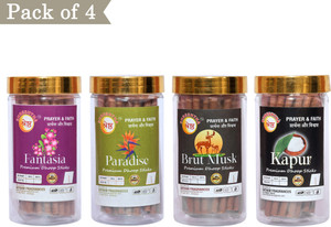 श्रेष्ठा PREMIUM PERFUME KAPUR PARADISE FANTASIA BRIUT MUSK (4X100G)400G अगरबत्ती