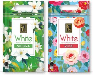Zed Black White Premium Incense Sticks Mogra & Rose(Pack of 2) for Pooja, Home & Festivals Mogra, Rose