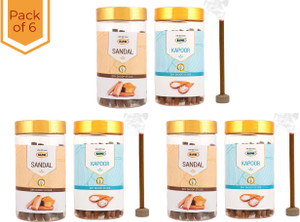 BANSI Sandal and Kapoor Dhoop Sticks-Premium Dry Batti Chandan, Camphor