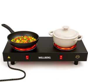 WELLBERG 2000 W Radiant Cooktop Jog Dial