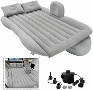 BALKRISHNA ENTERPRISE inflatable car bed set 1 Inflatable Car Bed Mattress with Two Air Pillows, Car Air Pump and Repair Kit Car Inflatable Bed Two Pillows Travel Blue Comfortable 5 In 1 Air Sofa Multipurpose Matress Airbed Overnighter With Pump For Tourism Outdoor Camping Swimming Pool Car Inflatable Bed Car Inflatable Bed Car Inflatable Bed