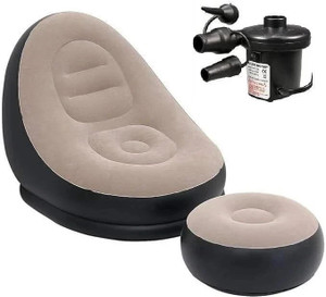 GETZET Air Sofa Lounge Chair Footstool Durable Material Lightweight & Portable Home Polyester 2 Seater Inflatable Sofa