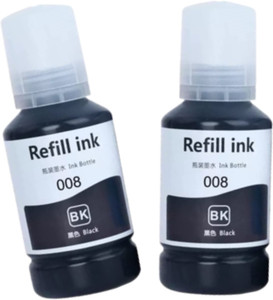 Ang Refill Ink 008 127ml 2pc for Epson L6570 L6580 L15150 L15160Printers Black Ink Bottle