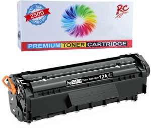 R C Print Easy Refill 12A, Compatible with Laserjet Printers 1010, 1012, 1018, 1020 Black Ink Toner