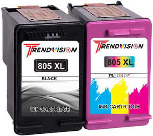 trendvision 805XL COMBO CARTRIDGE Deskjet 1210,1212,1213,2330,2333,2720,2721,2729,4122,4123 Black + Tri Color Combo Pack Ink Cartridge