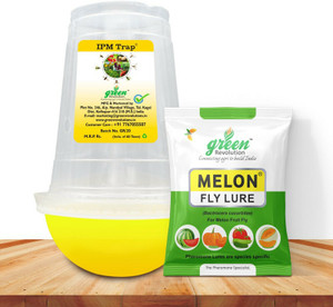 Green Revolution Melon Fruit Fly Lure (Bactrocera cucurbitae) with IPM Trap Eco Trap for all Vegetable Crops