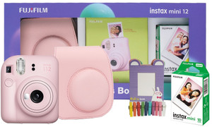 FUJIFILM Instax Mini 12 Moments Box (20 Shot, Carry Case & Bunting) Instant Camera