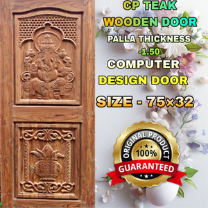 माँ वुडन CP TEAK GANESH DESIGN WOODEN DOOR इंटीरियर डोर