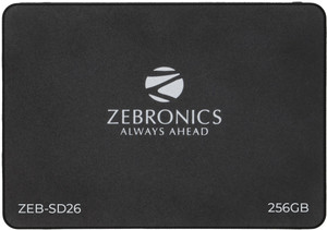 ZEBRONICS ZEB-SD26 256 GB Laptop, Desktop Black SATA III Internal Solid State Drive (SSD) (ZEB-SD26 256 GB Solid State Drive, TLC, SATA II & SATA III Interface)