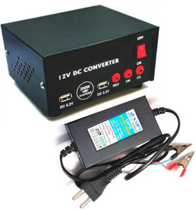 GoodsBazaar 12 Volt DC to AC Converter 12v DC Converter Charger Solar DC SMPS Power Supply 12v DC to AC Converter with UPS Battery Charger 12 Volt DC to AC Solar Converter Square Wave Inverter