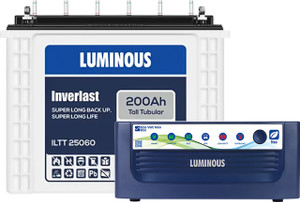 LUMINOUS ILTT25060 Inverlast ILTT 25060 Tall Tubular With Eco Volt Neo ...