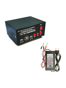 CyberSupreme 200W DC to AC Converter Inverter with 12V 7Ah Battery - Image 1