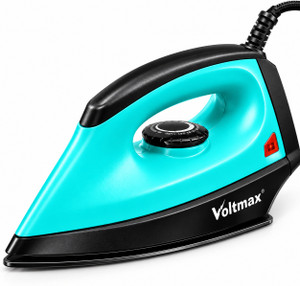 Voltmax by VOLTMAX Dry Iron Non-Stick Soleplate | Adjustable Temperature Control | Ergonomic Handle 1000 W Dry Iron
