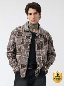 The Souled Store Men Geometric Print Jacket - Image 5