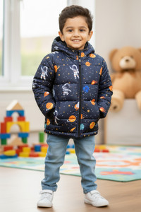 Trampoline Full Sleeve Graphic Print Baby Boys & Baby Girls Jacket