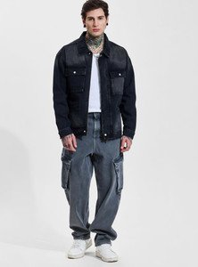 Snitch Full Sleeve Washed Men Jacket
