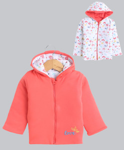 BUMZEE Full Sleeve Solid Baby Girls Jacket