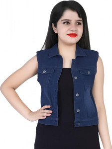 Hype Fashion Sleeveless Solid Women Denim Jacket
