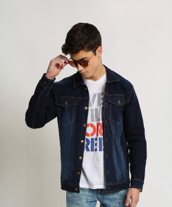 VOXATI Full Sleeve Washed Men Denim Jacket