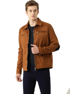 Leather Retail Full Sleeve Solid Men Jacket