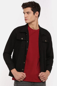 VOXATI Full Sleeve Solid Men Denim Jacket