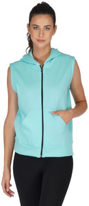 UZARUS Sleeveless Solid Women Jacket