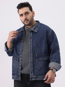 Urbano Plus Full Sleeve Washed Men Denim Jacket