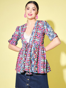 Matwali Casual Printed Women Multicolor Top