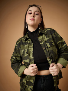 SASSAFRAS Curve Full Sleeve Printed Women Jacket