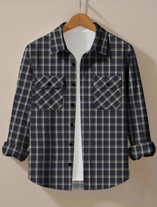 COMBRAIDED Full Sleeve Checkered Men Jacket