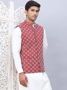 Jompers Sleeveless Embroidered Men Jacket