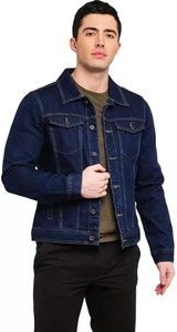 OMI Full Sleeve Self Design Men Denim Jacket