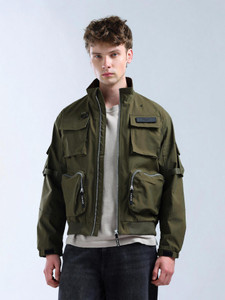 FLYING MACHINE Full Sleeve Solid Men Jacket
