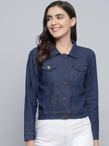 NAMOSTU Full Sleeve Washed Girls Denim Jacket