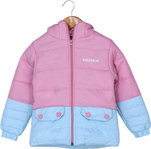 किलर लड़कियों के लिए कलर ब्लॉक फुल स्लीव जैकेट