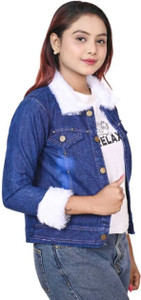 S.K.FASHION Full Sleeve Washed Women Denim Jacket