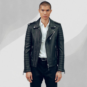 First leather Full Sleeve Solid Men Jacket