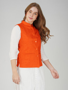DEIFIC Sleeveless Solid Women Jacket