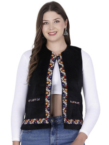 ARUNA KULLU HANDLOOM Sleeveless Embroidered Women Jacket