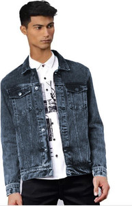 ATHRZ Full Sleeve Solid Men Denim Jacket