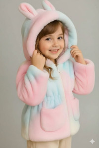 Elanpro Full Sleeve Self Design Girls Jacket