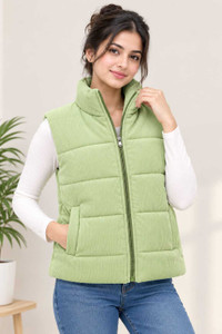 MYRA FASHION HUB Sleeveless Self Design Women Jacket - Buy MYRA FASHION ...