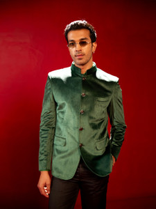 JBN Creation Solid Single Breasted Casual Men Blazer
