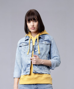 Tokyo Talkies Full Sleeve Washed Women Jacket
