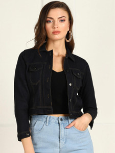 MONTREZ 3/4th Sleeve Washed Women Denim Jacket