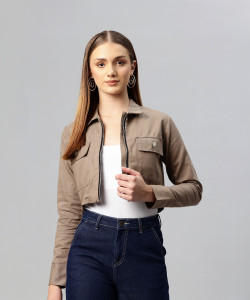 Popnetic Full Sleeve Solid Women Jacket