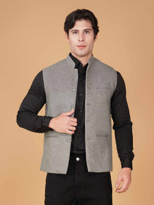 DEIFIC Sleeveless Solid Men Jacket