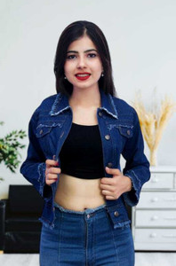 ALBAYDAR FASHION Full Sleeve Washed Women Denim Jacket