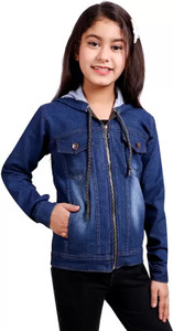 M'COT Full Sleeve Solid Girls Denim Jacket